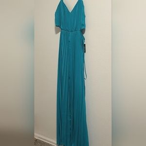 Express Sea Greenish Blue Maxi Dress